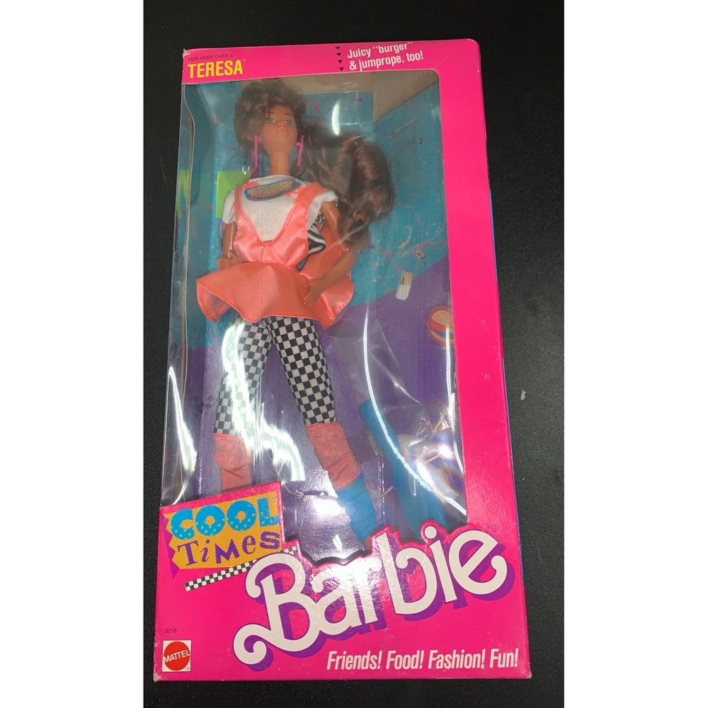 Vintage 1988 Cool Times Teresa Barbie Doll Mattel 3218 NIB 80s Fashion Burger
